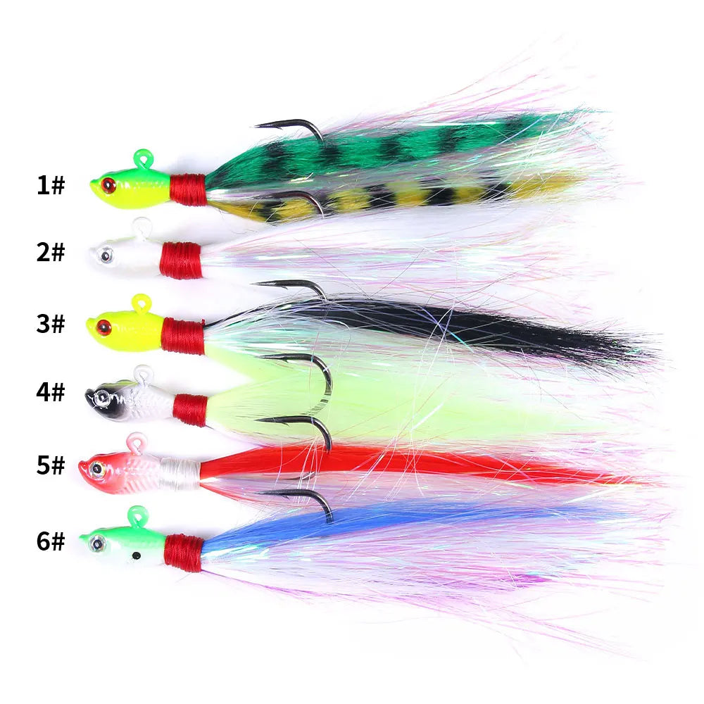 21G 6PCS/SET  Buzzbait  Lure Set Lead Jig Head Hooks Buzzbait Big Artificial Hard Bait