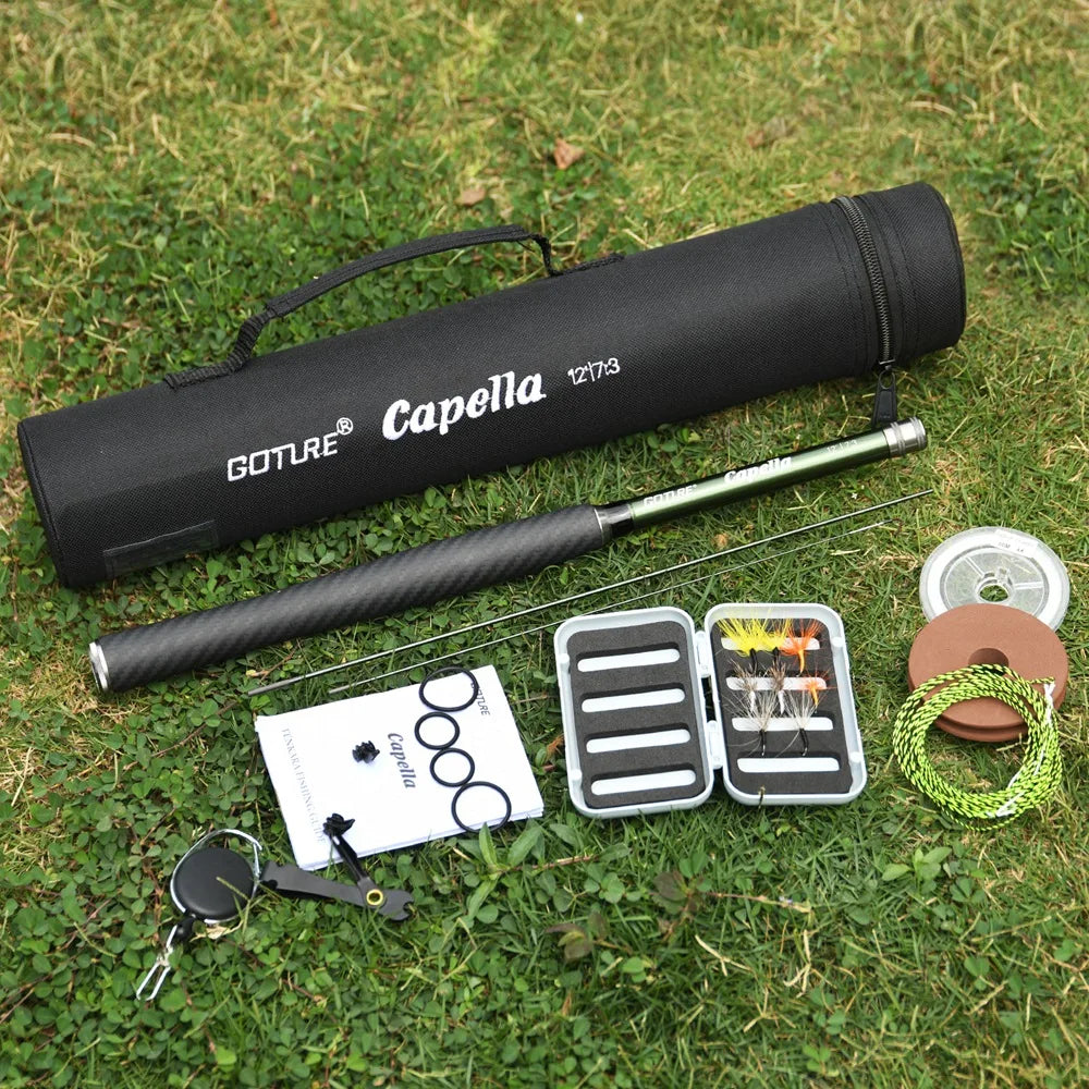 Goture Tenkara Fly Fishing Rod Combo — 3.6m Carbon Fiber Ultralight Set