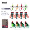 Kingdom New Design Micro Fly Fishing Hook Set Bionic Paint Fly Lure Floating Action Fly Fishing Hook for River Fishing
