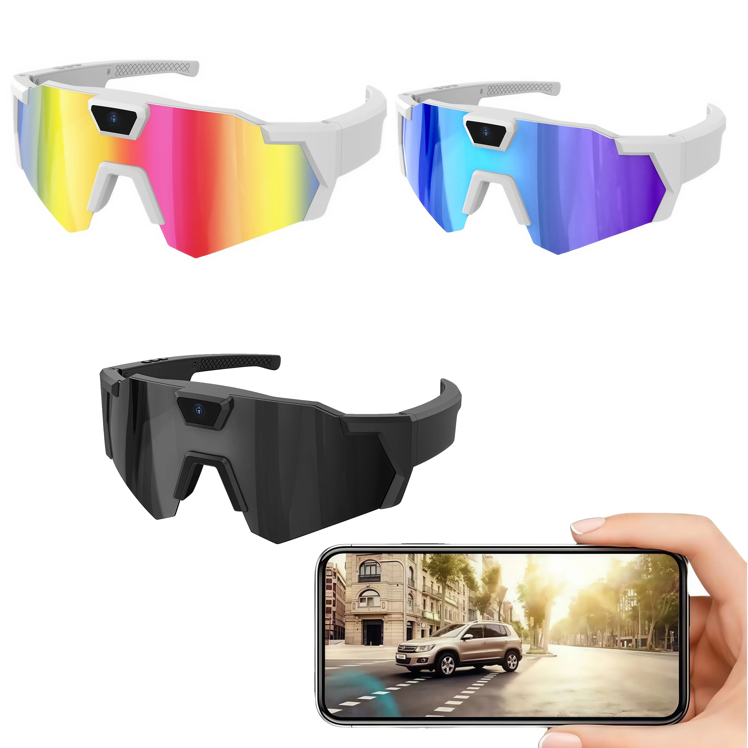 1080p Camera Smart Sunglasses — UV400 Sport Eyewear for Cycling & Driving