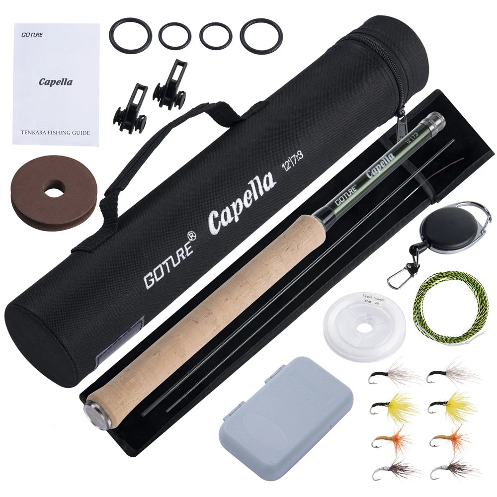 Goture Tenkara Fly Fishing Rod Combo — 3.6m Carbon Fiber Ultralight Set