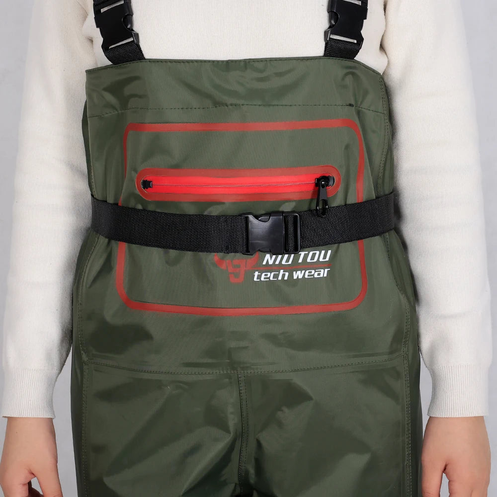 Wholesale Nylon Suspender Chest Waders Waterproof Durable Non-Slip Boots Custom Logo Size OEM ODM for Fishing Farming