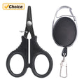 Fishing Scissor Set With Retractable Buckle Stainless Steel Cutting Tool for PE Braided Line Fishing Line Fish Accessory Tool