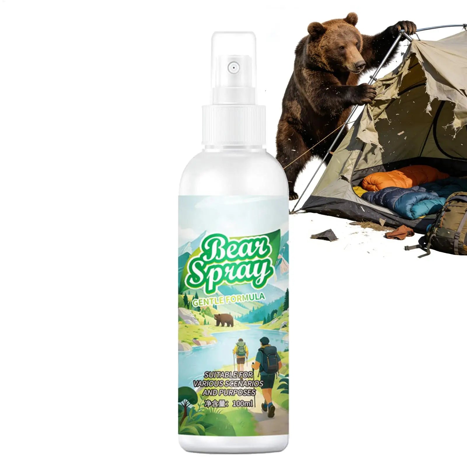 Outdoor bear repellent spray Portable Powerful Protection Self Defense Spray for Hiking Camping Animal Lion Dog Survival