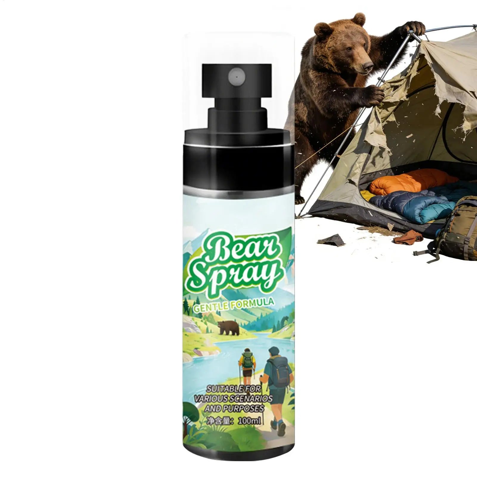 Outdoor bear repellent spray Portable Powerful Protection Self Defense Spray for Hiking Camping Animal Lion Dog Survival