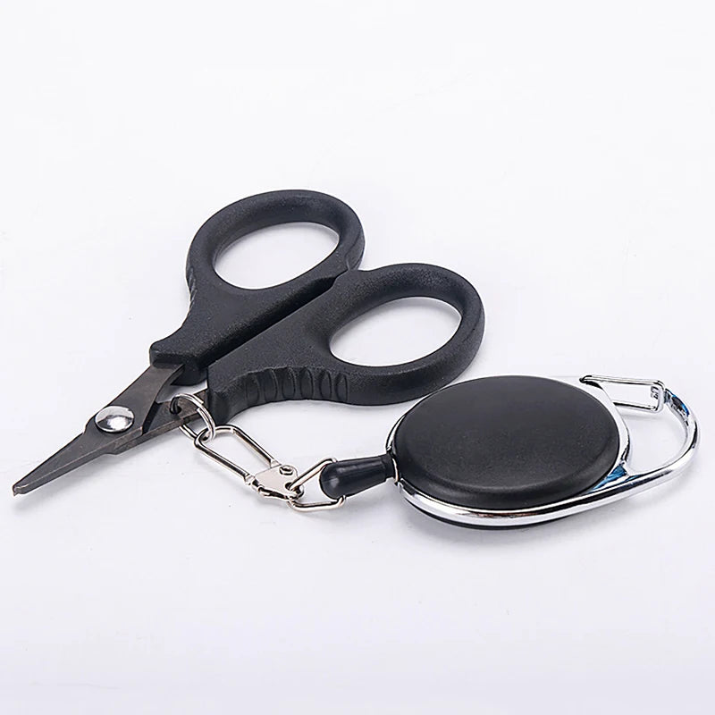 Fishing Scissor Set With Retractable Buckle Stainless Steel Cutting Tool for PE Braided Line Fishing Line Fish Accessory Tool