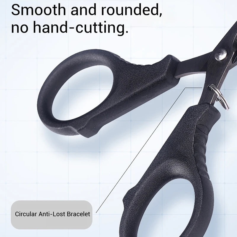 Fishing Scissor Set With Retractable Buckle Stainless Steel Cutting Tool for PE Braided Line Fishing Line Fish Accessory Tool