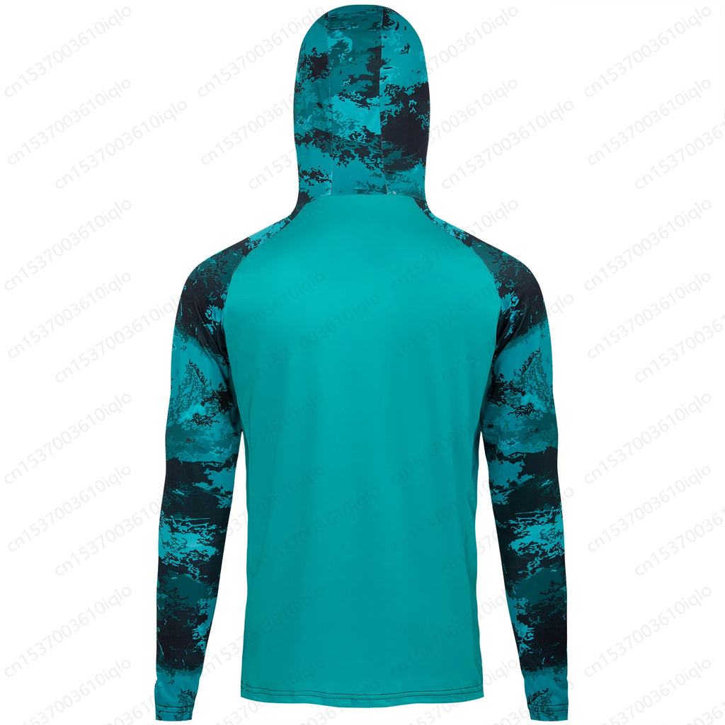 HUK UPF 50+ Hooded Fishing Shirt — Quick-Dry Long Sleeve Sun Protection