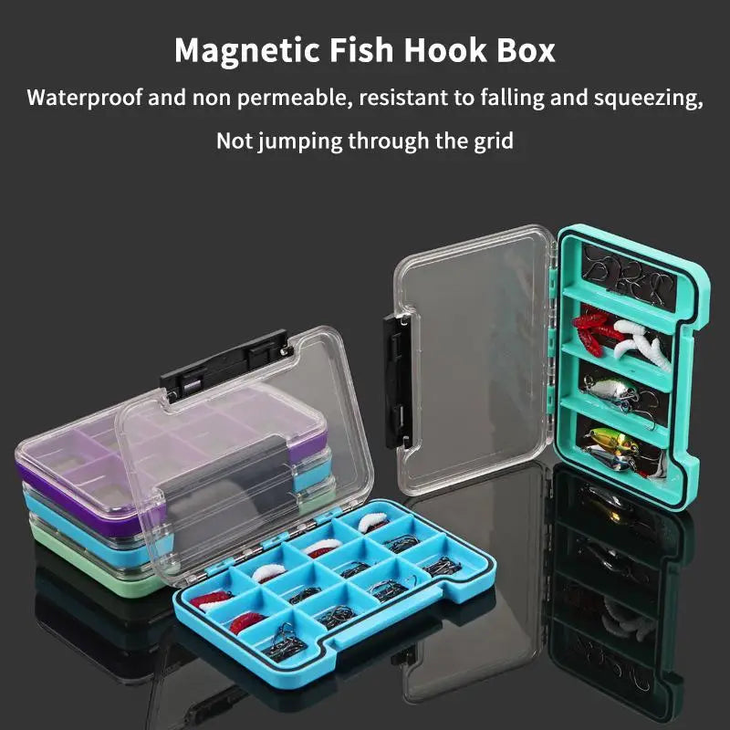 【M】Magnetic Fly Fishing Box Waterproof Fishing Tackle Box Multifunctional Portable Storage Organizer For Outdoor Fishing1PC