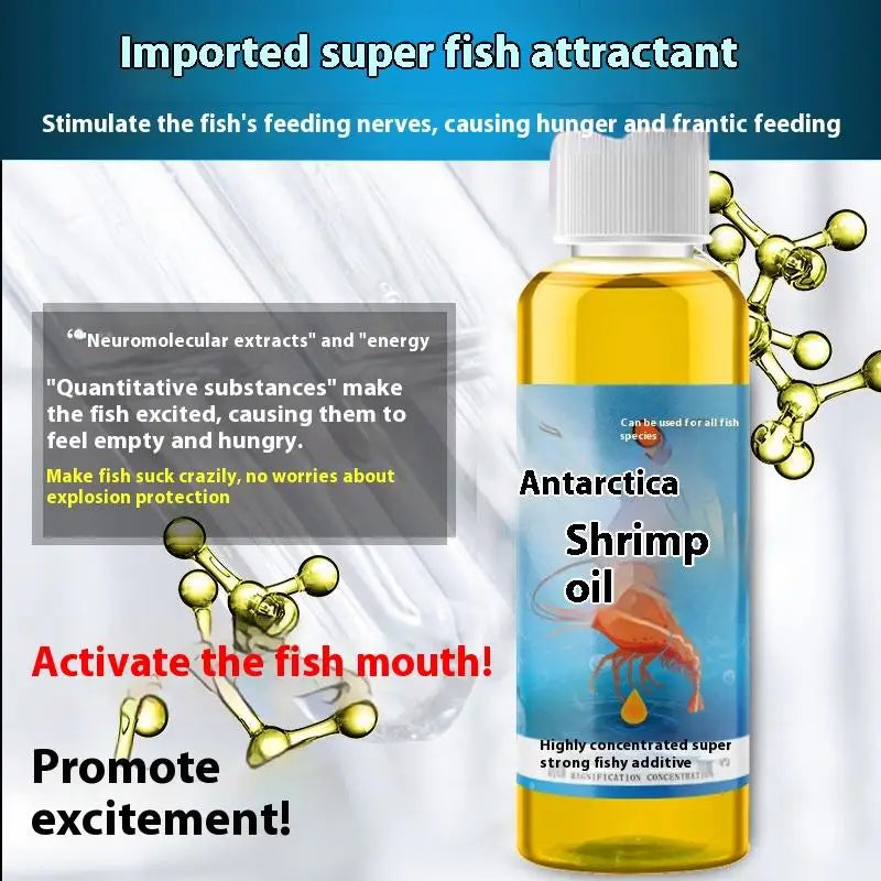 New Antarctic Krill Shrimp Oil Flavoring Fishing Pit Silver Carp Attractant Carp High Protein Feed Fishing Wine Attractant