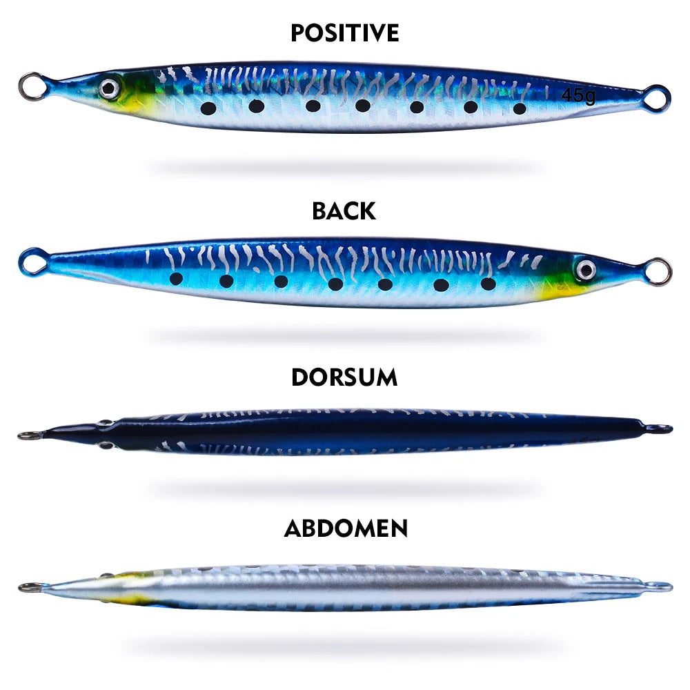 5pc 3D-Printed Realistic Saltwater Fishing Lures — 14g–45g Hard Bait Set
