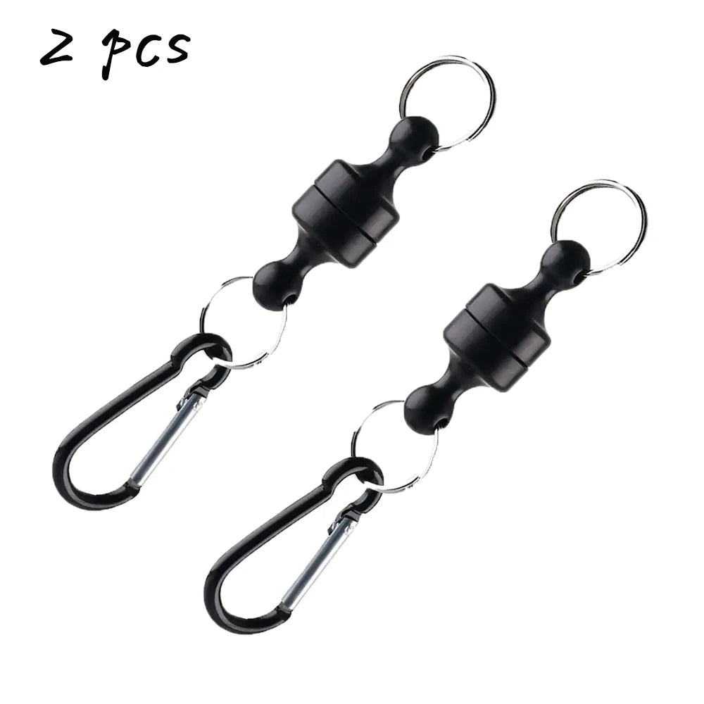Fishing Magnetic Buckle With Keychain Carabiner Anti-falling Outdoor Fishing Clip Fishing Gear Tackle Accessories