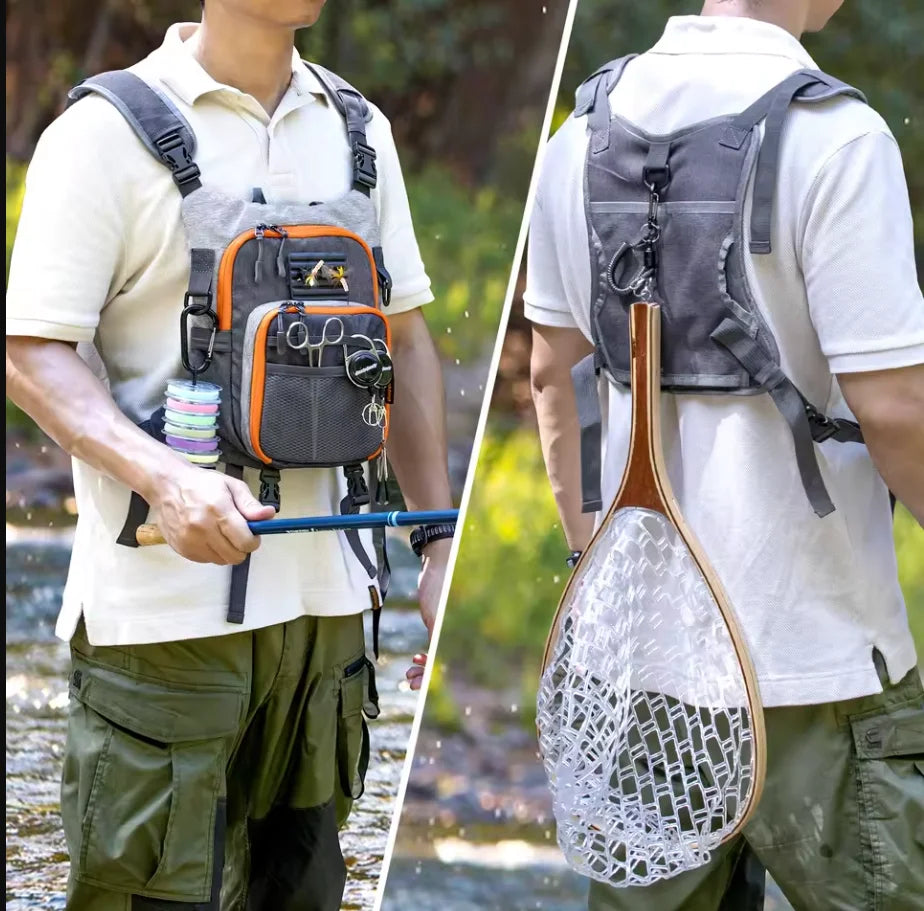 Fly Fishing Bag For Men and Women Fishing Chest Pack Fishing Tackle Boxes Storage Bags Outdoor Ultra Light Vest Fanny Packs