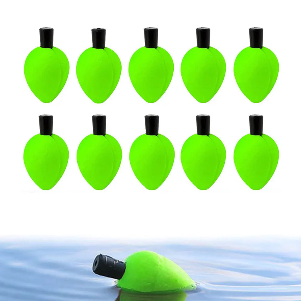 10pcs Foam Floats Fishing Trout Floats Slip Bobber Fishing Cork with Pipe Plug Fly Fishing Indicator Tool Accessories