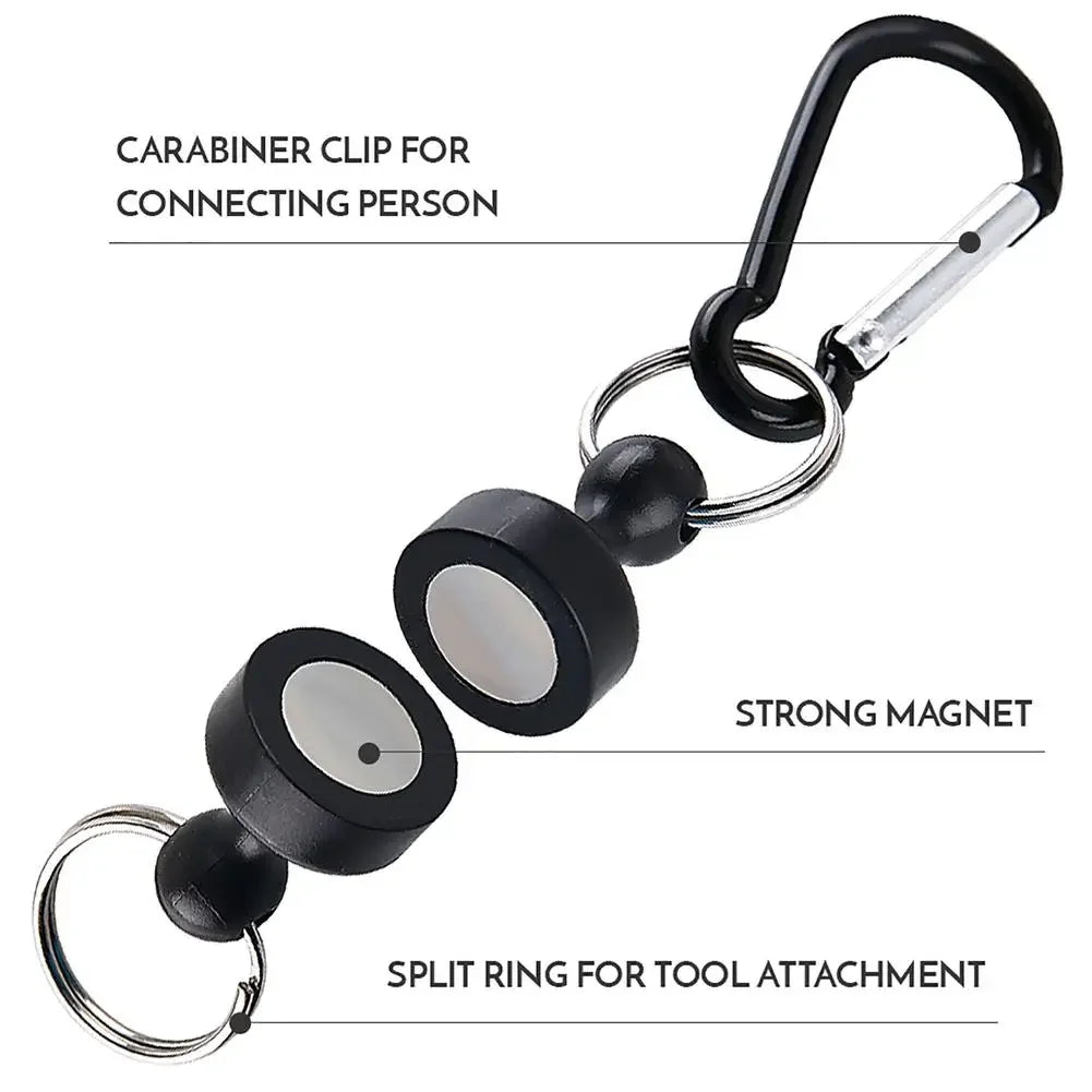 Fishing Magnetic Buckle With Keychain Carabiner Anti-falling Outdoor Fishing Clip Fishing Gear Tackle Accessories