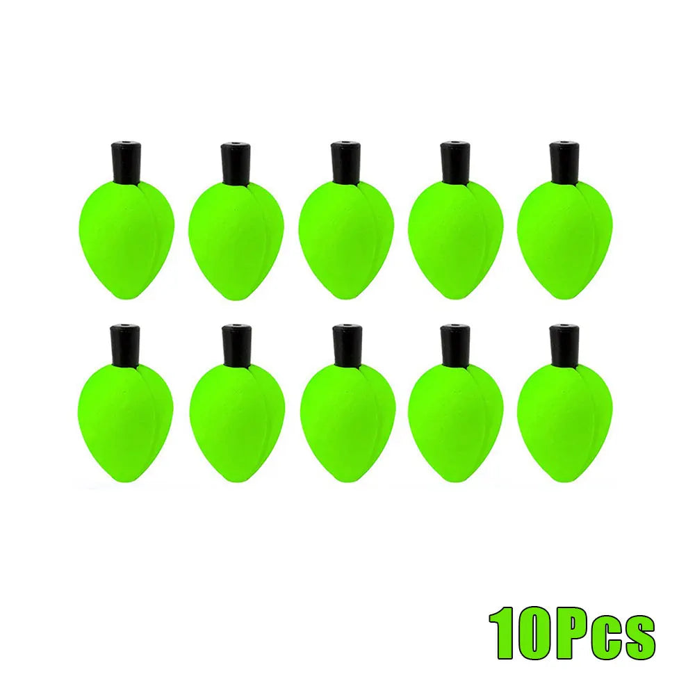 10pcs Foam Floats Fishing Trout Floats Slip Bobber Fishing Cork with Pipe Plug Fly Fishing Indicator Tool Accessories