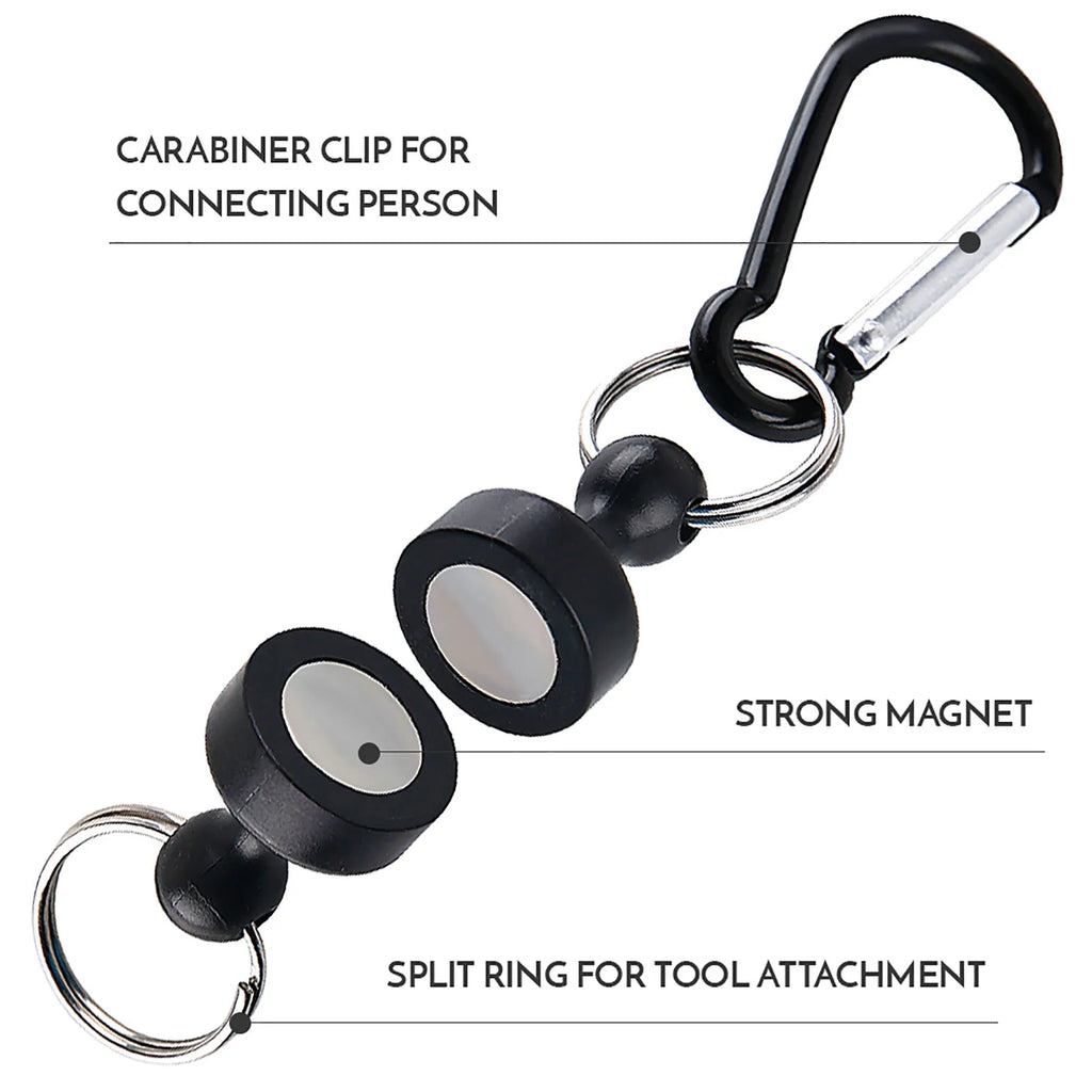 Fishing Magnetic Buckle With Keychain Carabiner Anti-falling Outdoor Fishing Clip Fishing Gear Tackle Accessories