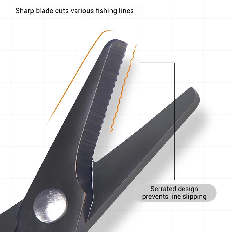 Fishing Scissor Set With Retractable Buckle Stainless Steel Cutting Tool for PE Braided Line Fishing Line Fish Accessory Tool