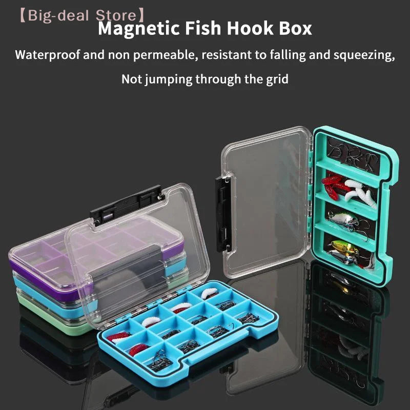 【M】Magnetic Fly Fishing Box Waterproof Fishing Tackle Box Multifunctional Portable Storage Organizer For Outdoor Fishing1PC