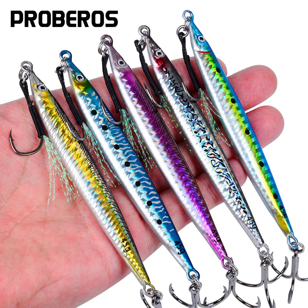 5pc 3D-Printed Realistic Saltwater Fishing Lures — 14g–45g Hard Bait Set