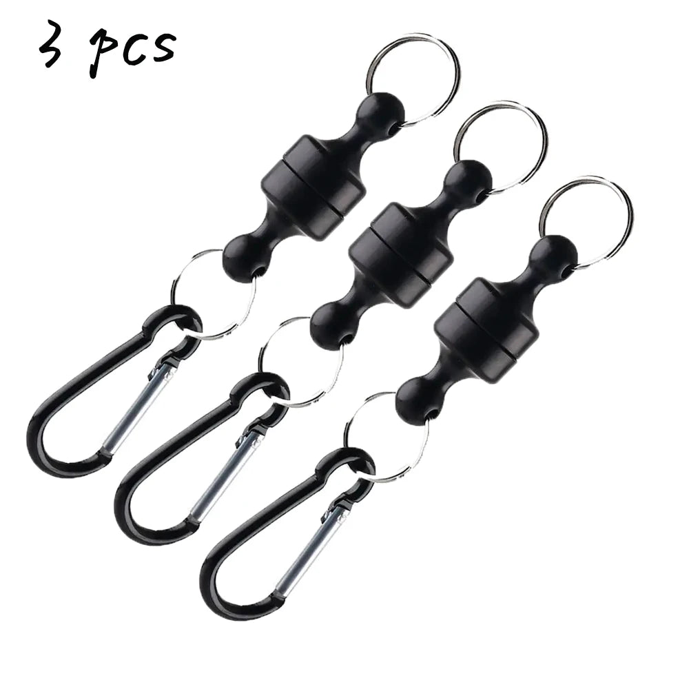 Fishing Magnetic Buckle With Keychain Carabiner Anti-falling Outdoor Fishing Clip Fishing Gear Tackle Accessories
