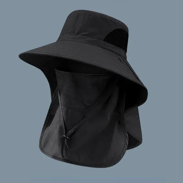 Summer Sun Hats UV Protection Outdoor Hunting Fishing Cap For Men Women Hiking Camping Visor Bucket Hat Neck Flap Fisherman Hat